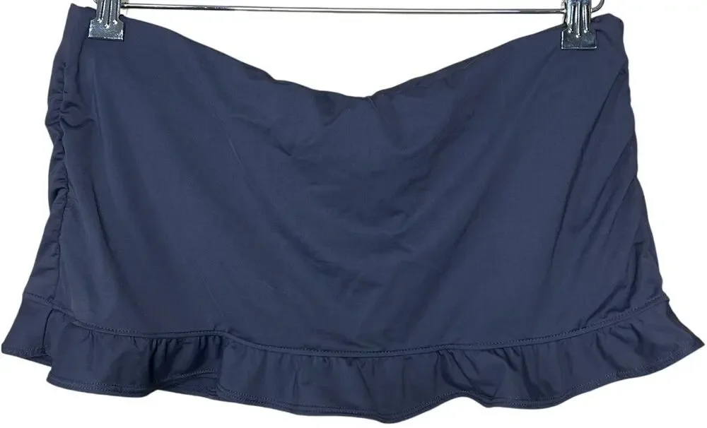 Athleta Size medium NWT Women's Mini Skirt Shirred Ruffle Navy